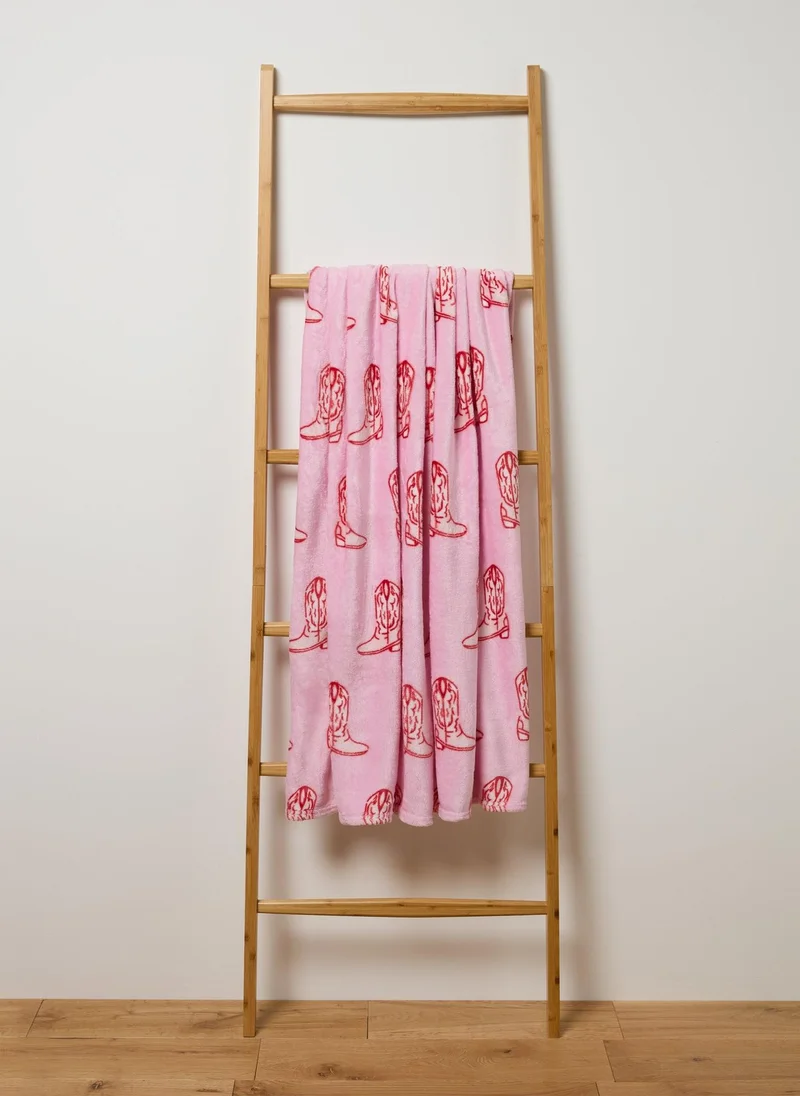 Matalan Pink Cowboy Throw Candy Pink